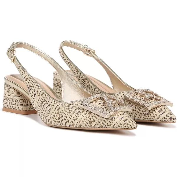 Franco Sarto Womens Racer Slingback PumpMulti Natural Raffia Fabric