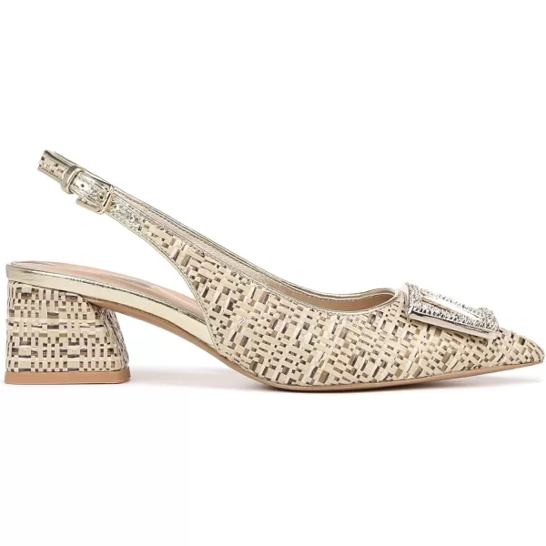 Franco Sarto Womens Racer Slingback PumpMulti Natural Raffia Fabric