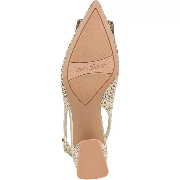 Franco Sarto Womens Racer Slingback PumpMulti Natural Raffia Fabric