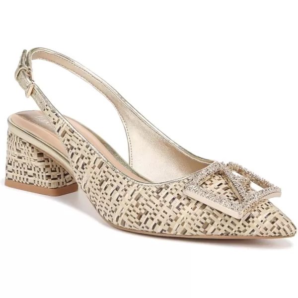 Franco Sarto Womens Racer Slingback PumpMulti Natural Raffia Fabric