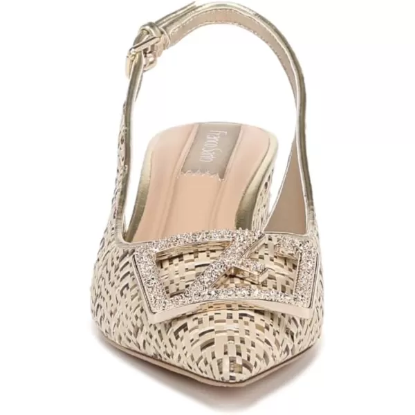 Franco Sarto Womens Racer Slingback PumpMulti Natural Raffia Fabric