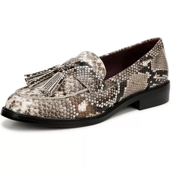 Franco Sarto Womens Carolynn Low Slip on Tassel LoafersGrey Multi Snake