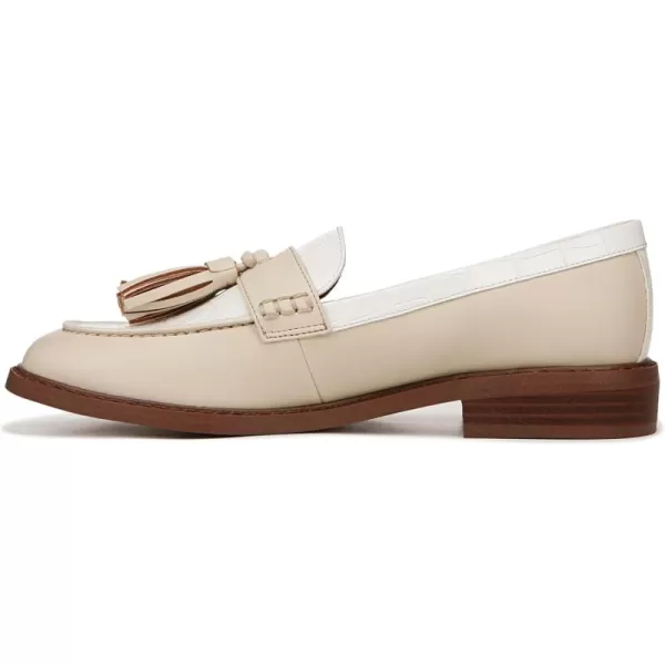 Franco Sarto Womens Carolynn Low Slip on Tassel LoafersIvoryWhite Color Block