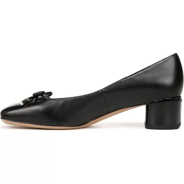 Franco Sarto Womens Natalia Square Toe Block Heel Pumps with BowBlack Leather