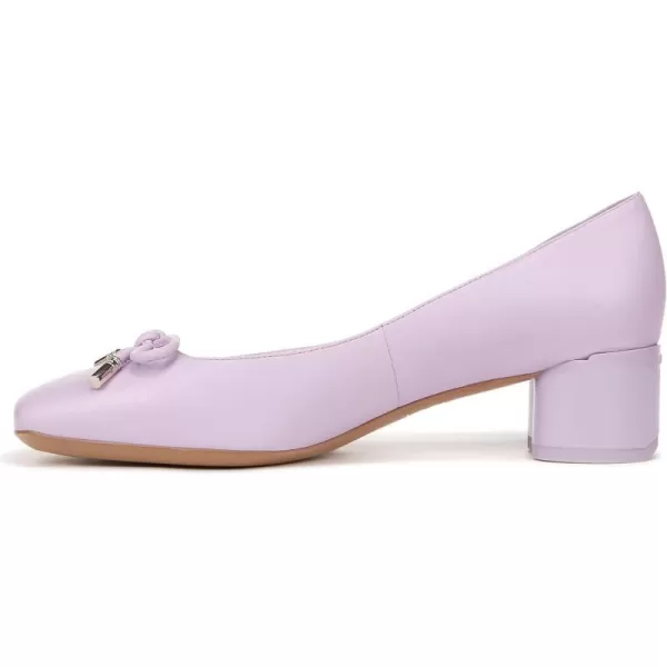 Franco Sarto Womens Natalia Square Toe Block Heel Pumps with BowLilac Purple Leather