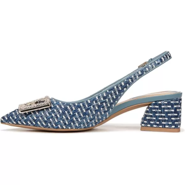 Franco Sarto Womens Racer Slingback PumpMulti Blue Woven Fabric