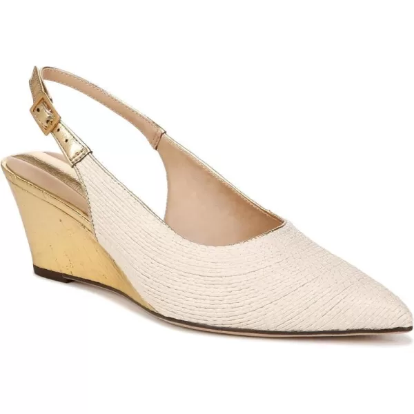 Franco Sarto Womens Tessa Pointed Toe Slingback Wedge PumpIvory White Raffia