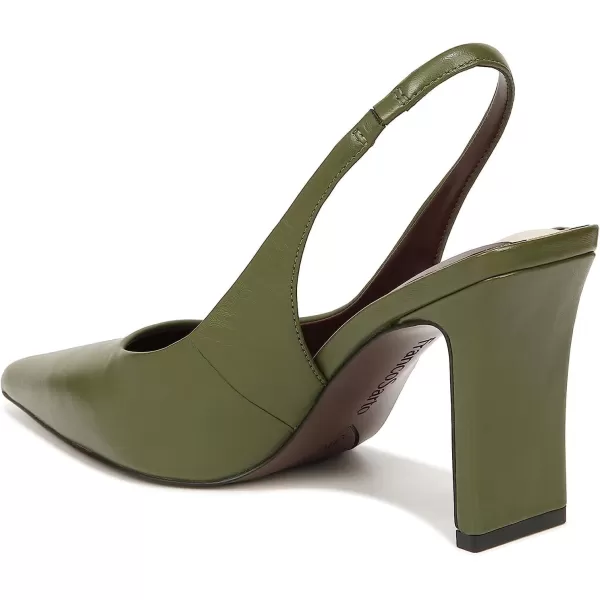 Franco Sarto Womens Averie Pointed Toe Slingback High Heel PumpArmy Green Leather