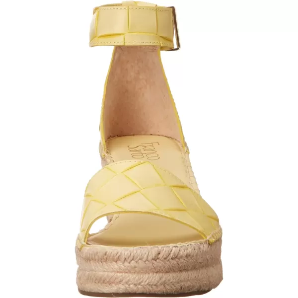 Franco Sarto Womens Clemens Jute Wrapped Espadrille Wedge Heel SandalsCanary