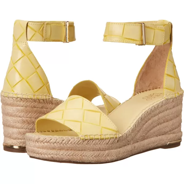 Franco Sarto Womens Clemens Jute Wrapped Espadrille Wedge Heel SandalsCanary