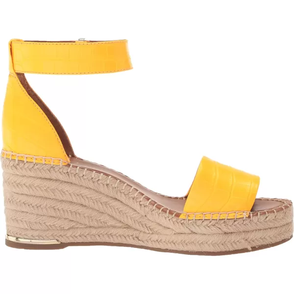 Franco Sarto Womens Clemens Jute Wrapped Espadrille Wedge Heel SandalsElectric Orange Crocco