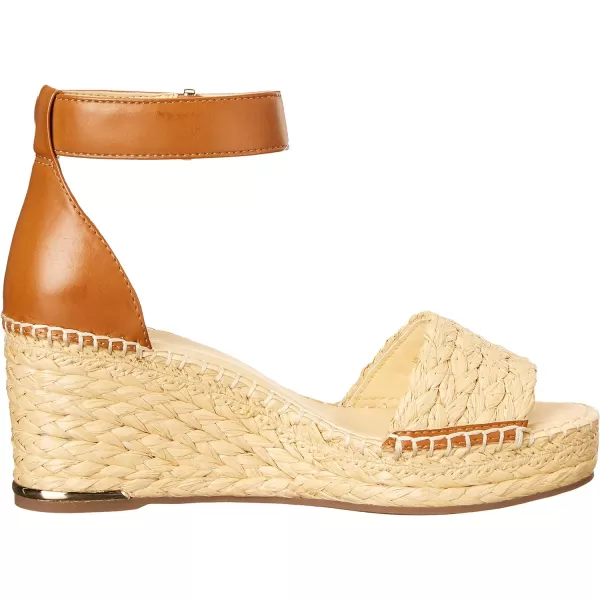 Franco Sarto Womens Clemens Jute Wrapped Espadrille Wedge Heel SandalsNatural