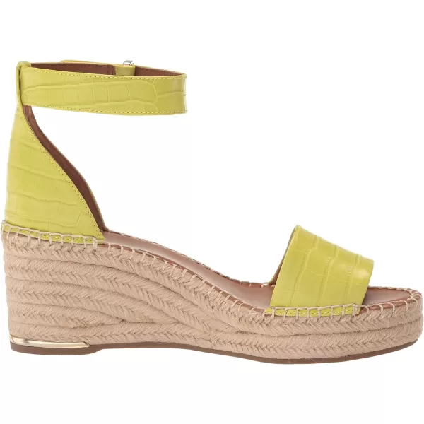 Franco Sarto Womens Clemens Jute Wrapped Espadrille Wedge Heel SandalsPear Green Crocco