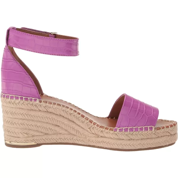 Franco Sarto Womens Clemens Jute Wrapped Espadrille Wedge Heel SandalsPurple Crocco