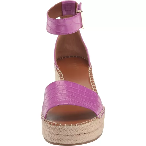 Franco Sarto Womens Clemens Jute Wrapped Espadrille Wedge Heel SandalsPurple Crocco