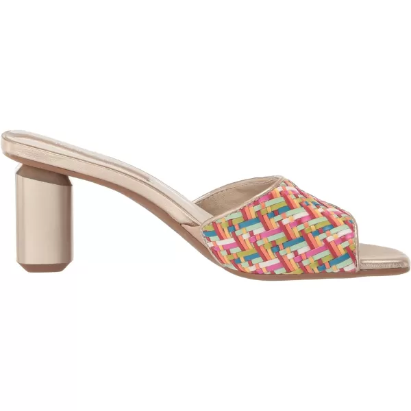 Franco Sarto Womens Linley Slide Sandals HeeledRainbow Multi Woven