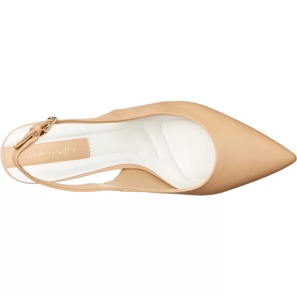 Franco Sarto Womens Racer Slingback PumpBeige Nude Leather