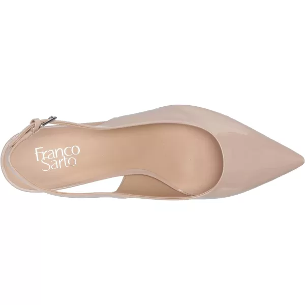 Franco Sarto Womens Racer Slingback PumpBeige Nude Patent