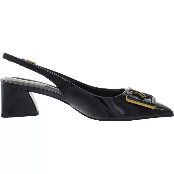 Franco Sarto Womens Racer Slingback PumpBlack Patent Ornament