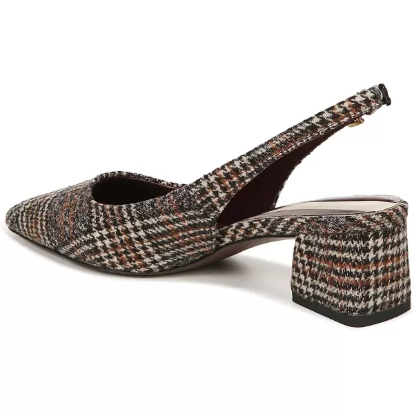 Franco Sarto Womens Racer Slingback PumpBrown Plaid Fabric