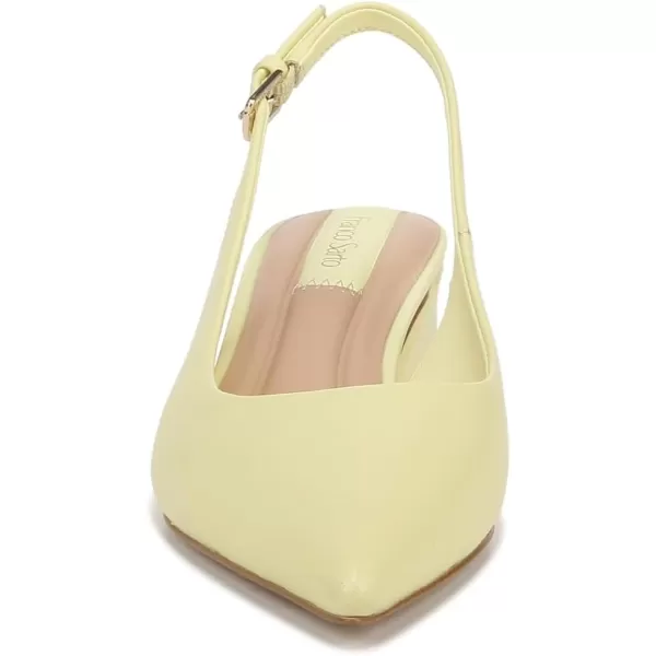 Franco Sarto Womens Racer Slingback PumpCitron Yellow Leather