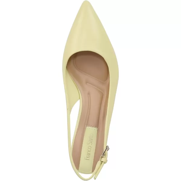 Franco Sarto Womens Racer Slingback PumpCitron Yellow Leather