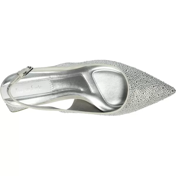 Franco Sarto Womens Racer Slingback PumpPlatinum Silver