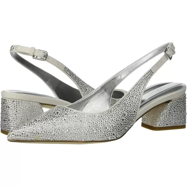 Franco Sarto Womens Racer Slingback PumpPlatinum Silver