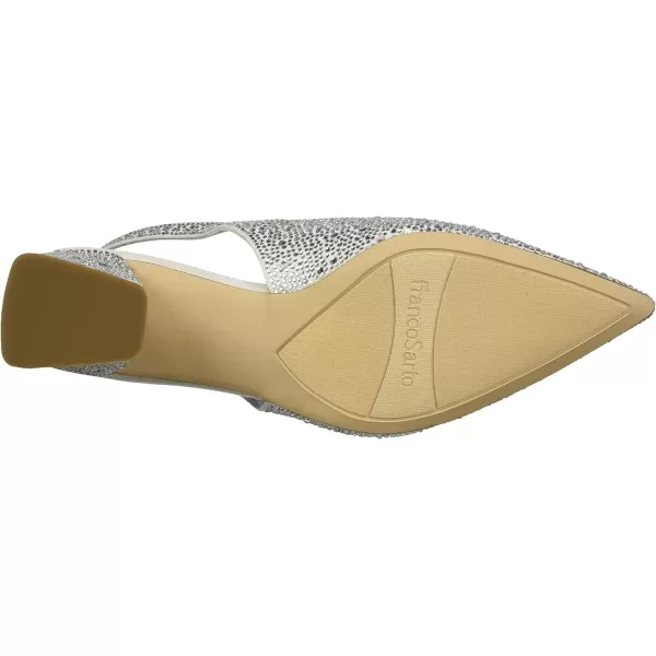 Franco Sarto Womens Racer Slingback PumpPlatinum Silver