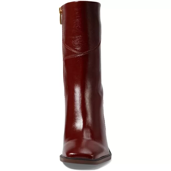 Franco Sarto Womens Stevie Mid Calf BootMahogany Brown Water Patent