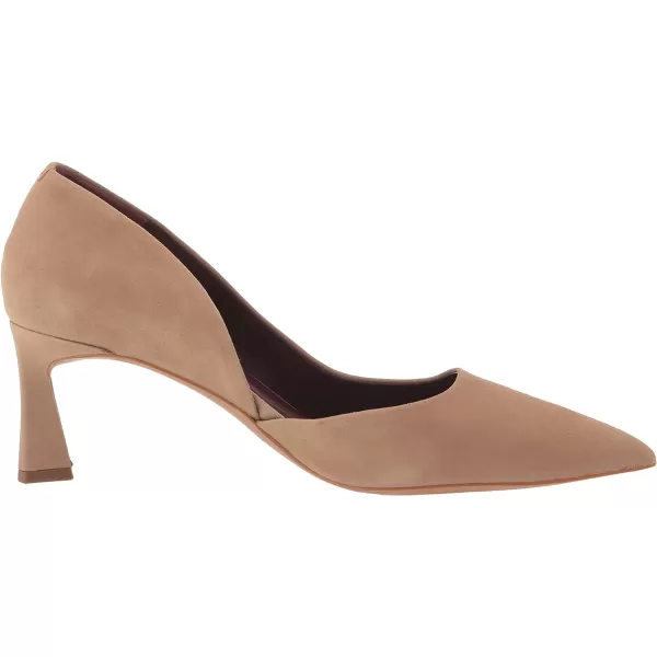 Franco Sarto Womens Tana Pointed Toe DOrsay Mid Heel PumpTaupe Beige Suede