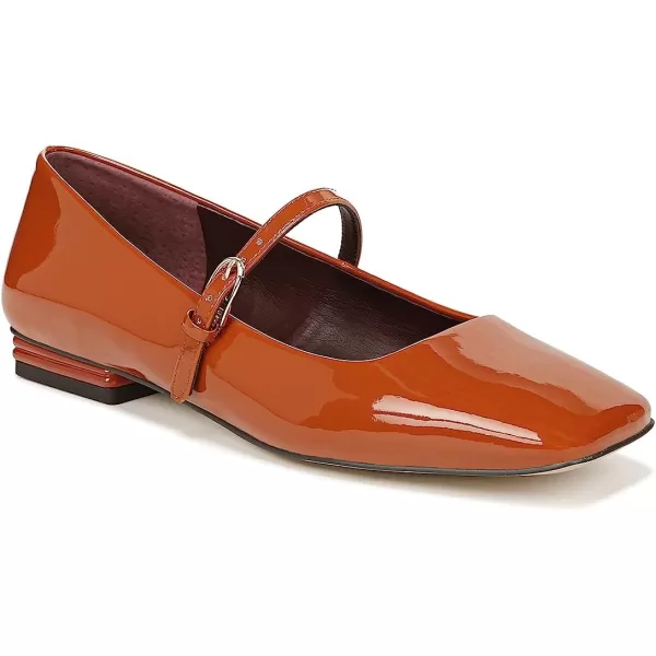 Franco Sarto Womens Tinsley Mary Jane FlatsRetro Orange Patent