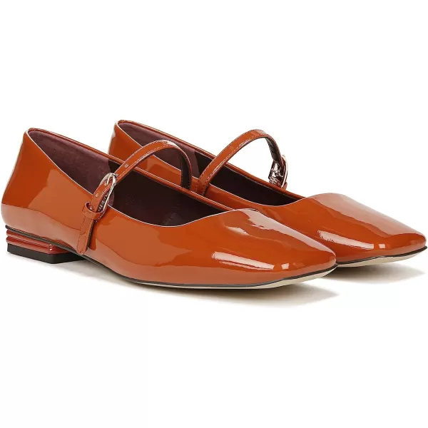 Franco Sarto Womens Tinsley Mary Jane FlatsRetro Orange Patent