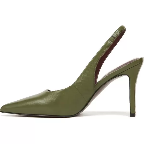 Franco Sarto Womens Averie Pointed Toe Slingback High Heel PumpArmy Green Leather