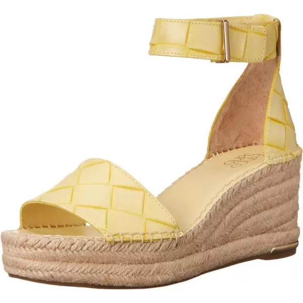 Franco Sarto Womens Clemens Jute Wrapped Espadrille Wedge Heel SandalsCanary