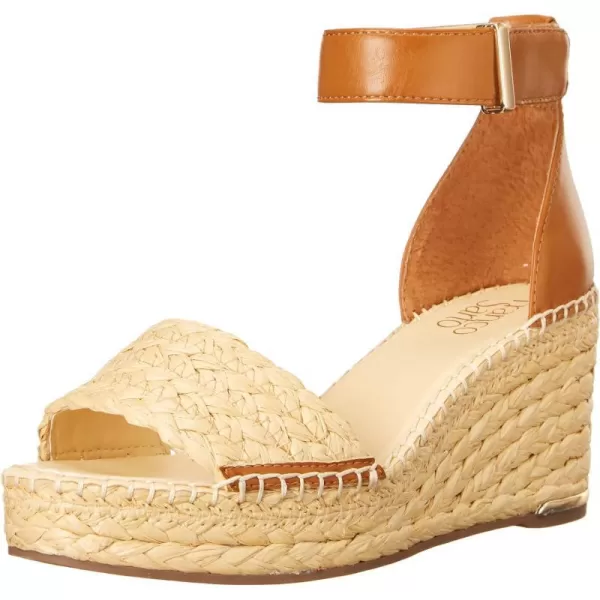 Franco Sarto Womens Clemens Jute Wrapped Espadrille Wedge Heel SandalsNatural