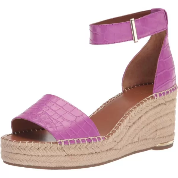 Franco Sarto Womens Clemens Jute Wrapped Espadrille Wedge Heel SandalsPurple Crocco