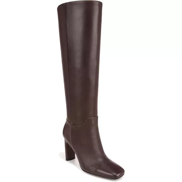 Franco Sarto Womens Flexa High Square Toe Tall Boot KneeBrown Leather Wide Calf