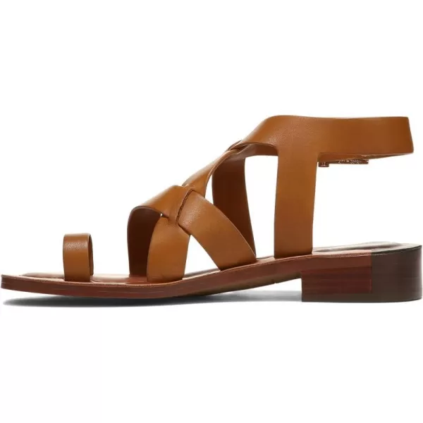 Franco Sarto Womens Ina Strappy Sandal FlatTan Leather