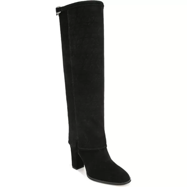 Franco Sarto Womens Informa West Tall Heeled Boot Knee HighBlack Suede