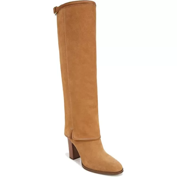 Franco Sarto Womens Informa West Tall Heeled Boot Knee HighCamel Brown Suede