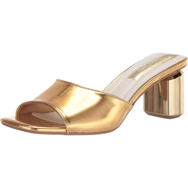 Franco Sarto Womens Linley Slide Sandals HeeledGold Metallic