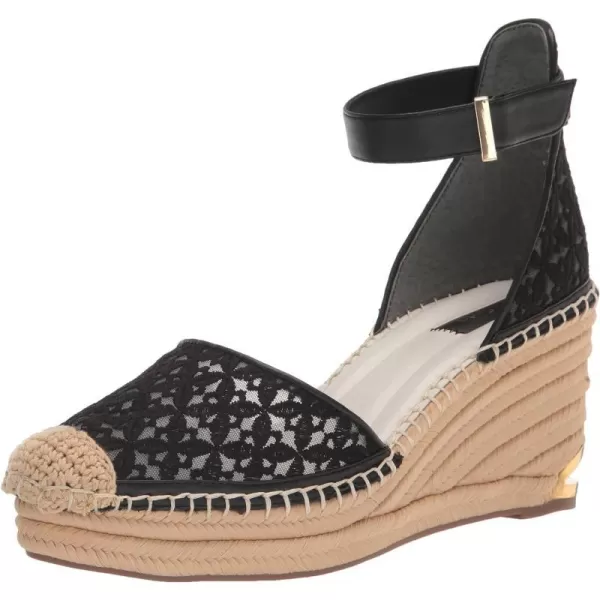 Franco Sarto Womens Marsha Espadrille Wedge SandalBlack Lace