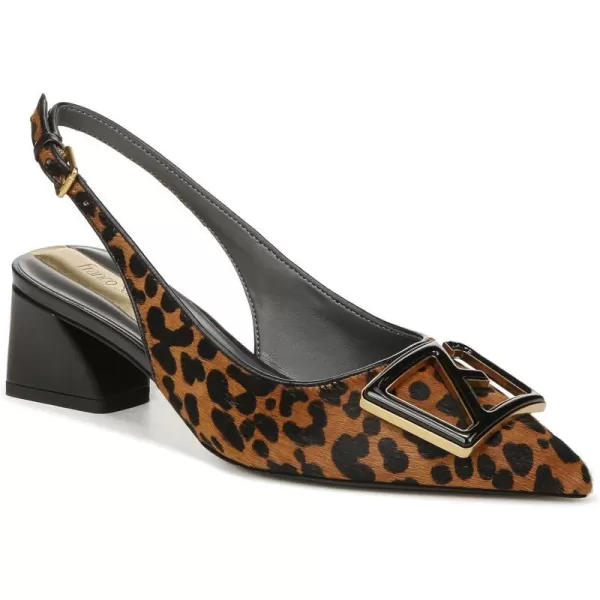 Franco Sarto Womens Racer Slingback PumpLeopard Print Hair Ornament