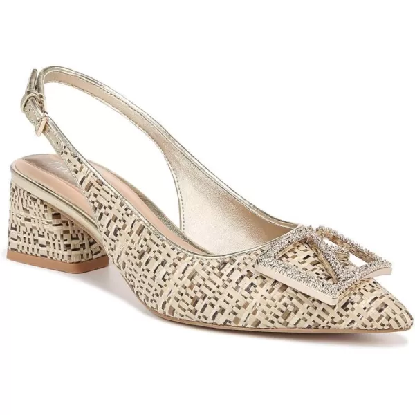 Franco Sarto Womens Racer Slingback PumpMulti Natural Raffia Fabric