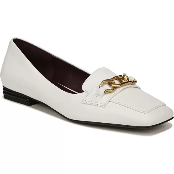 Franco Sarto Womens Tiari Slip on Square Toe LoafersWhite Leather