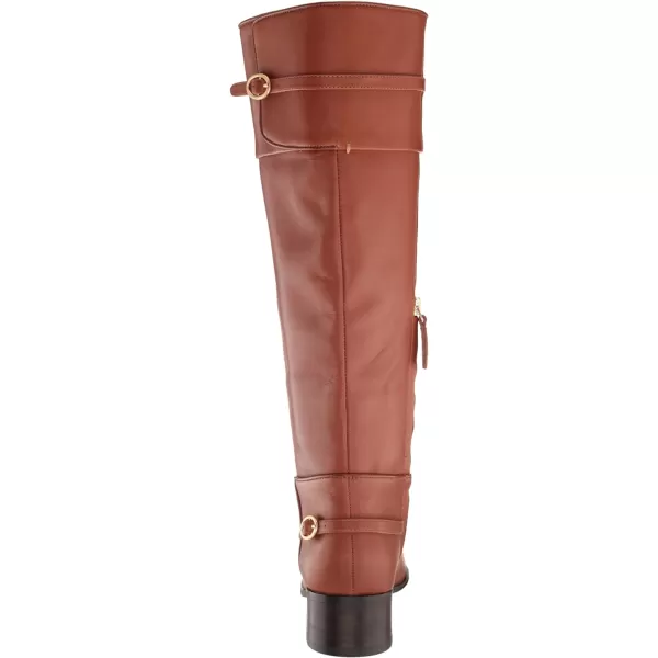 Franco Sarto Womens Jazrin Tall Riding Boots Knee HighCognac Brown Wide Calf Leather