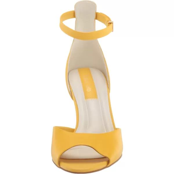 Franco Sarto Womens Rosie Dress Sandal HeeledYellow Leather