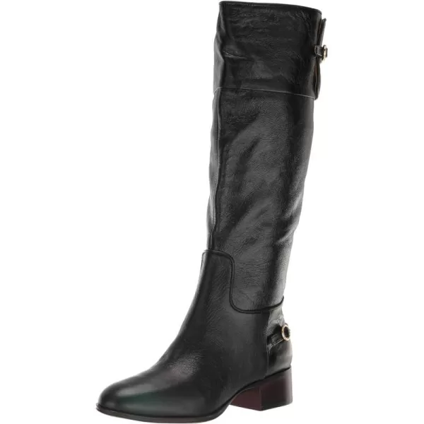 Franco Sarto Womens Jazrin Tall Riding Boots Knee HighBlack Wide Calf Leather