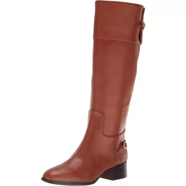 Franco Sarto Womens Jazrin Tall Riding Boots Knee HighCognac Brown Wide Calf Leather